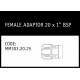 Marley Philmac Female Adaptor 20 x 1 BSP - MM303.20.25